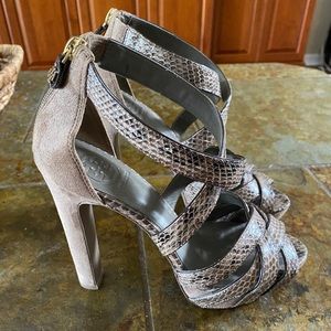 Tory Burch Snakeskin platform heels